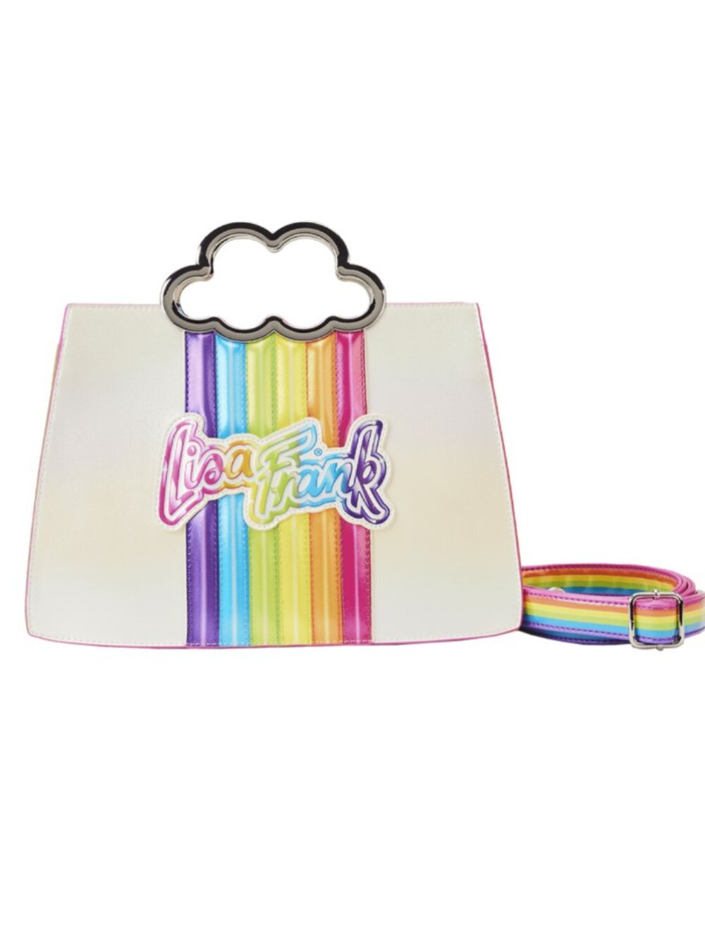 Loungefly Lisa Frank Rainbow Cloud Handle Crossbody Purse